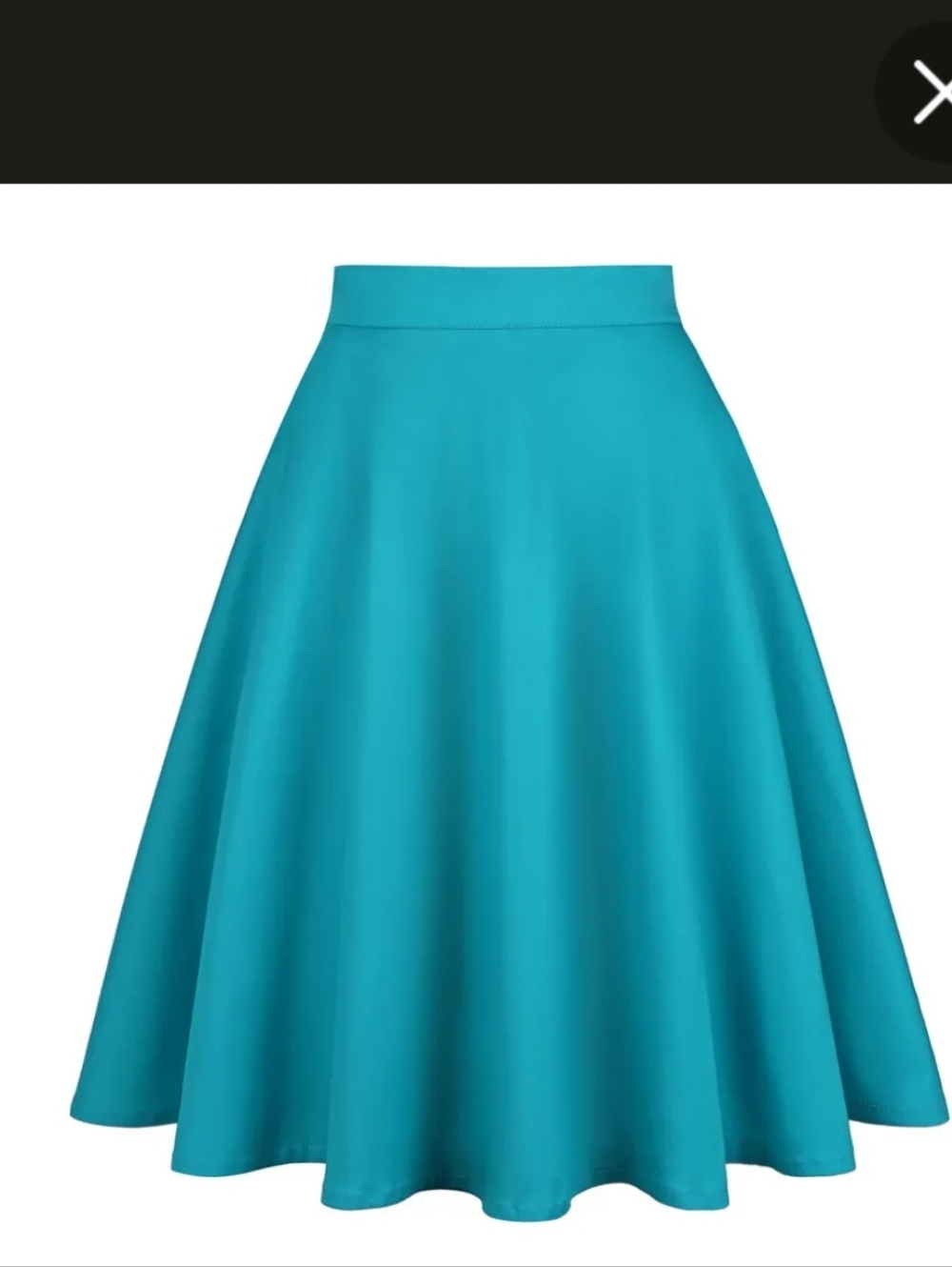 Lindy Bop 100% Cotton Half Circle Midi Swing Skirt 50s Vintage Teal Rockabilly